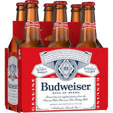 Budweiser 6pk Bottle 12oz